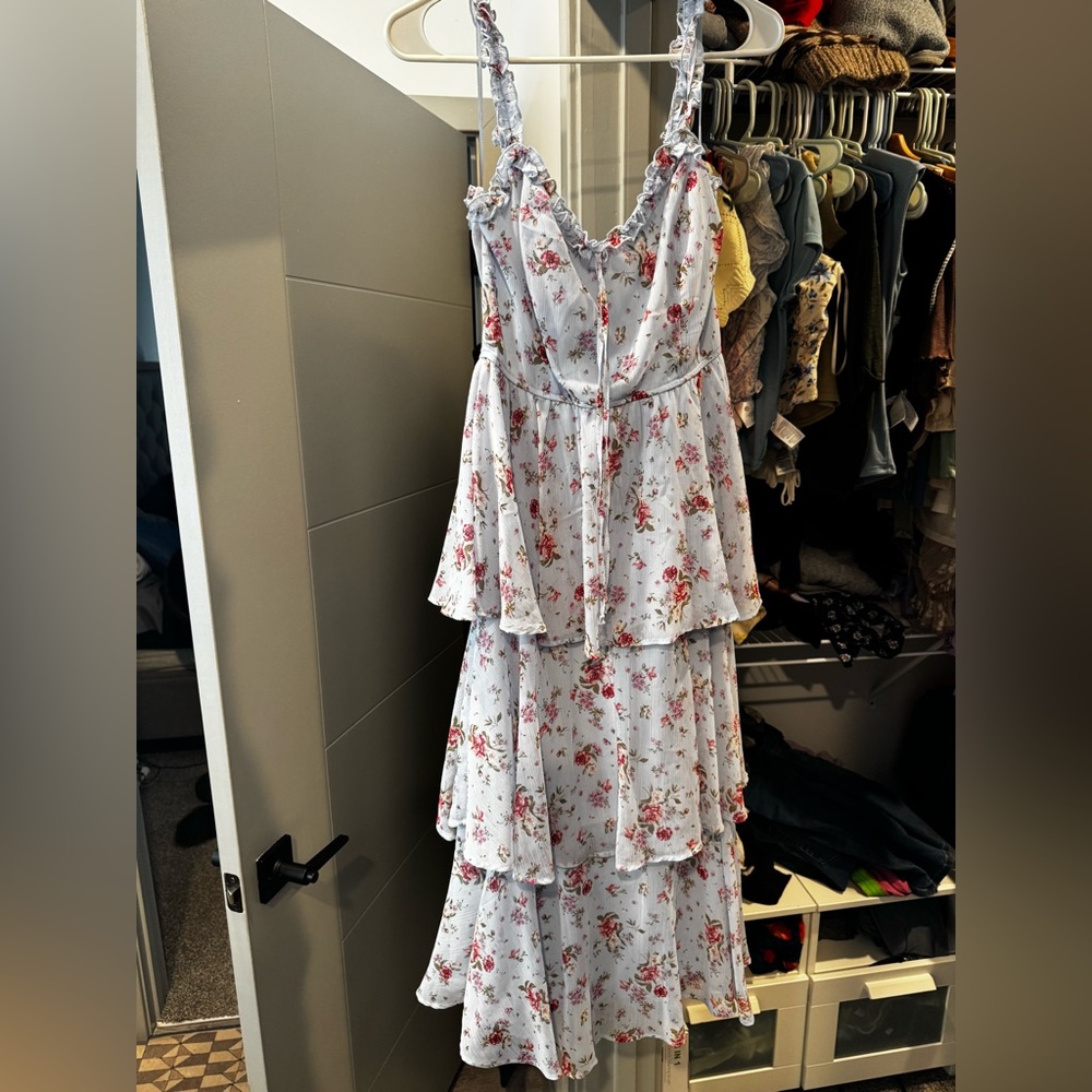 Chic Floral Layered Dress